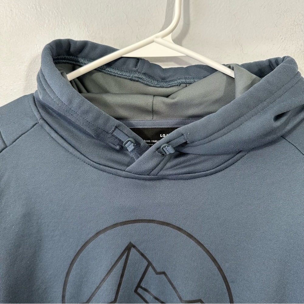 Under Armour Tech Terry Mountain Graphic Men's Dark Blue Gray Hoodie Size Large - Picture 3 of 5